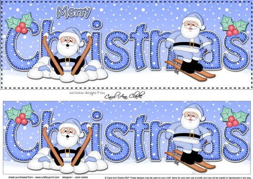 Large DL MERRY CHRISTMAS 3D decoupage 