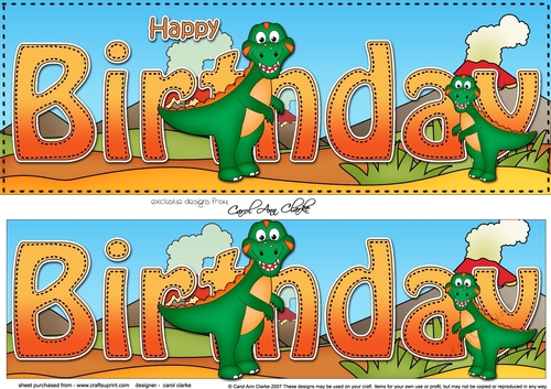 Large DL HAPPY BIRTHDAY 3D decoupage
