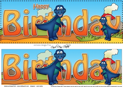 Large DL HAPPY BIRTHDAY 3D decoupage