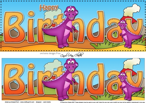 Large DL HAPPY BIRTHDAY 3D decoupage
