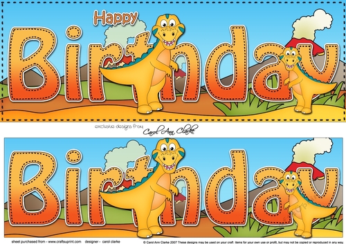 Large DL HAPPY BIRTHDAY 3D decoupage