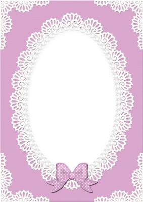 A4 Pearls and Lace Card Front