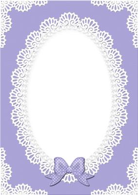 A4 Pearls and Lace Card Front