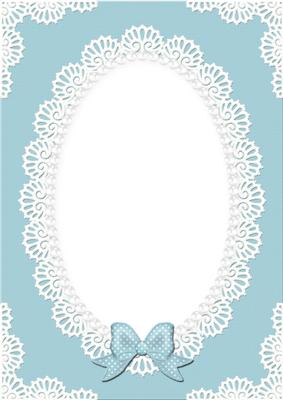 A4 Pearls and Lace Card Front