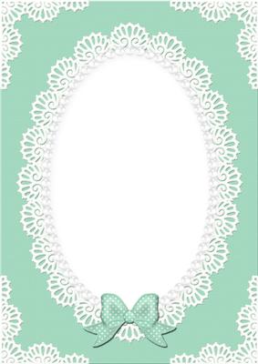 A4 Pearls and Lace Card Front