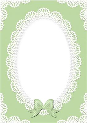A4 Pearls and Lace Card Front