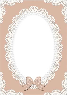 A4 Pearls and Lace Card Front