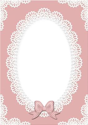 A4 Pearls and Lace Card Front