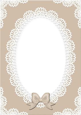 A4 Pearls and Lace Card Front