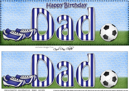 Large DL Happy Birthday DAD 3D decoupage