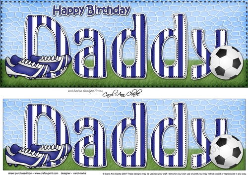 Large DL Happy Birthday DADDY 3D decoupage