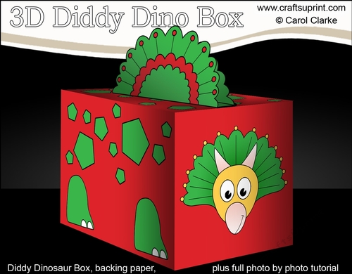 3D Cute Diddy Dino Treat Box Gift Box Mini Kit - Philosoraptor