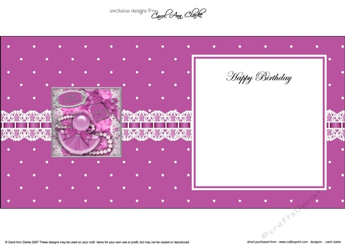 80th Birthday Perfume Lace & Pearls square landscape insert