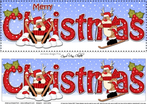 Large DL MERRY CHRISTMAS 3D decoupage 