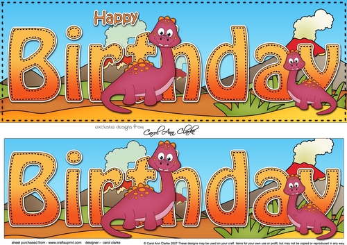 Large DL HAPPY BIRTHDAY 3D decoupage