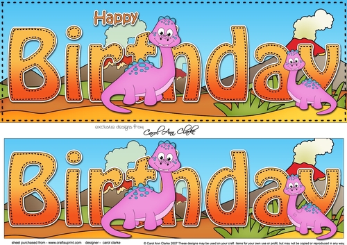 Large DL HAPPY BIRTHDAY 3D decoupage