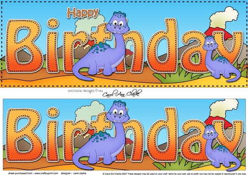 Large DL HAPPY BIRTHDAY 3D decoupage