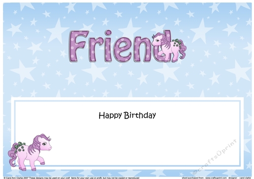 Large DL Happy Birthday FRIEND insert