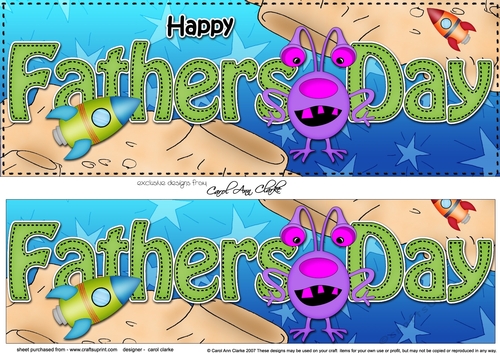 Large DL HAPPY FATHERS DAY 3D decoupage