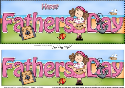 Large DL HAPPY FATHERS DAY 3D decoupage