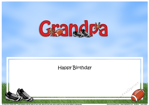Large DL Happy Birthday GREAT GRANDPA insert