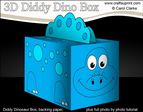3D Cute Diddy Dino Treat Box Gift Box Mini Kit - Zarin