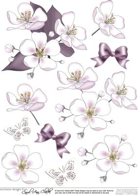 Apple Blossom 3D Decoupage Sheet