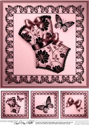 8 x 8 Quick Card Topper - Elegant Boudoir 