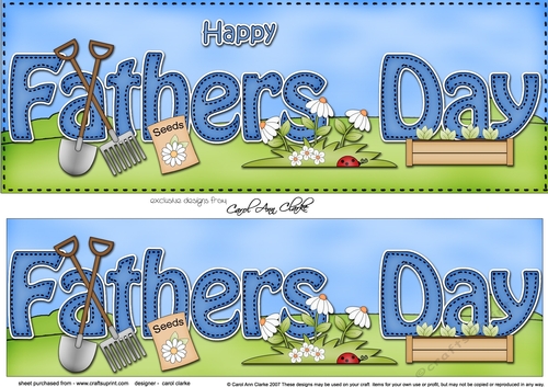 Large DL HAPPY FATHERS DAY 3D decoupage