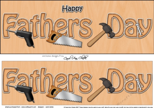 Large DL HAPPY FATHERS DAY 3D decoupage