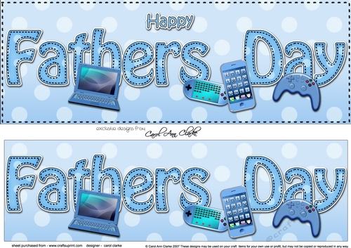 Large DL HAPPY FATHERS DAY 3D decoupage