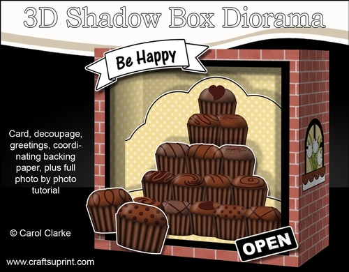 3D Shadow Box Card Mini Kit  -  The Choc-a-Lot Chocolate Shop