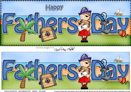 Large DL HAPPY FATHERS DAY 3D decoupage