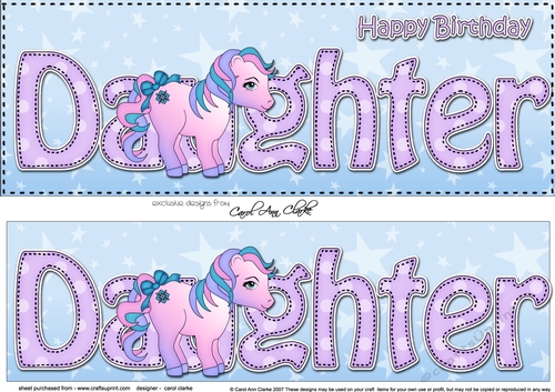 Large DL Happy Birthday DAUGHTER 3D decoupage