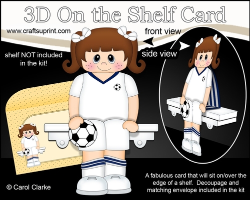 3D On the Shelf Card Kit - Little Footballer Marguerite