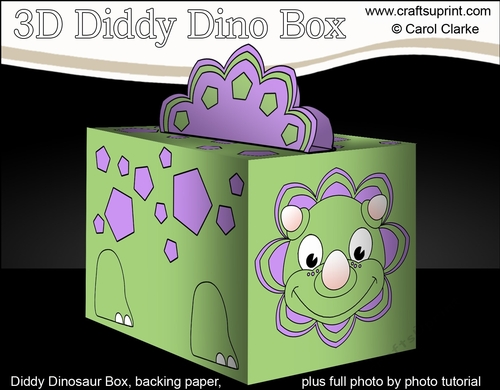 3D Cute Diddy Dino Treat Box Gift Box Mini Kit - Kyouryuu