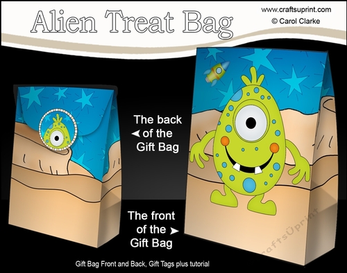 3D Gift Bag Mini Kit - Cute Alien Mosh