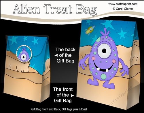 3D Gift Bag Mini Kit - Cute Alien Kusp