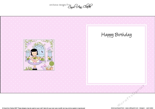 Rose Cottage Girlz square landscape insert