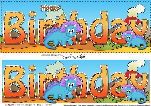 Large DL HAPPY BIRTHDAY 3D decoupage
