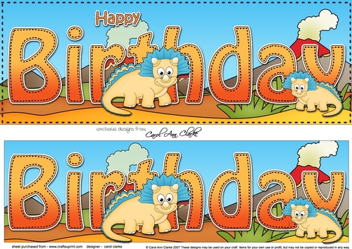 Large DL HAPPY BIRTHDAY 3D decoupage
