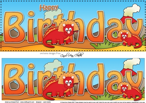 Large DL HAPPY BIRTHDAY 3D decoupage