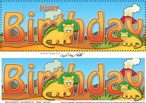 Large DL HAPPY BIRTHDAY 3D decoupage