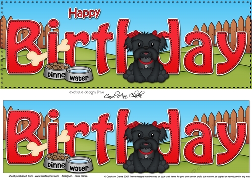 Large DL HAPPY BIRTHDAY 3D decoupage