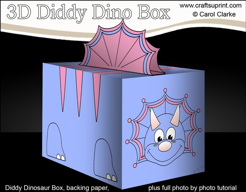 3D Cute Diddy Dino Treat Box Gift Box Mini Kit - Deviant