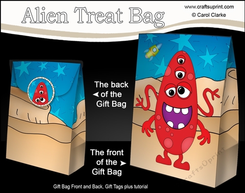 3D Gift Bag Mini Kit - Cute Alien Vaef