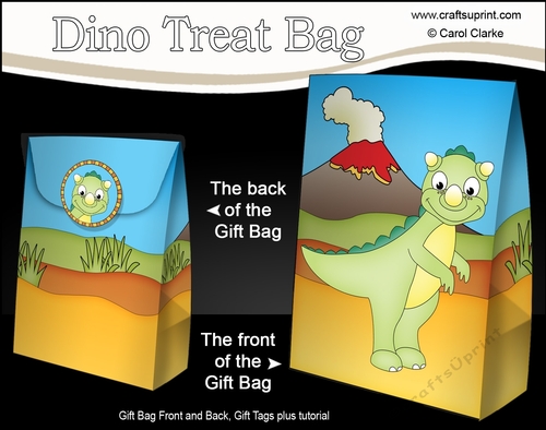 3D Gift Bag Mini Kit - Cute Little Dinosaur Tyr