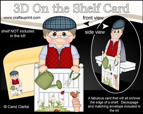 3D On the Shelf Card Kit - In the Garden - All is Blooming for Older Man Clifford