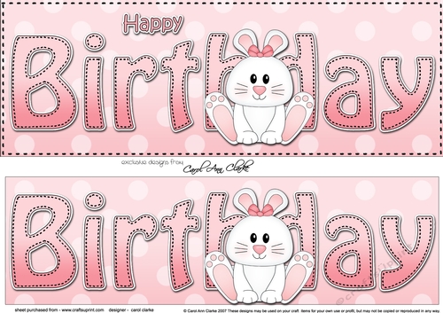 Large DL HAPPY BIRTHDAY 3D decoupage