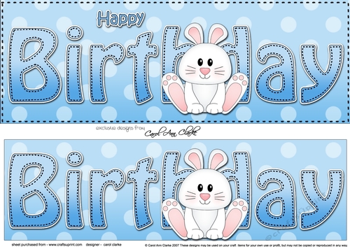 Large DL HAPPY BIRTHDAY 3D decoupage